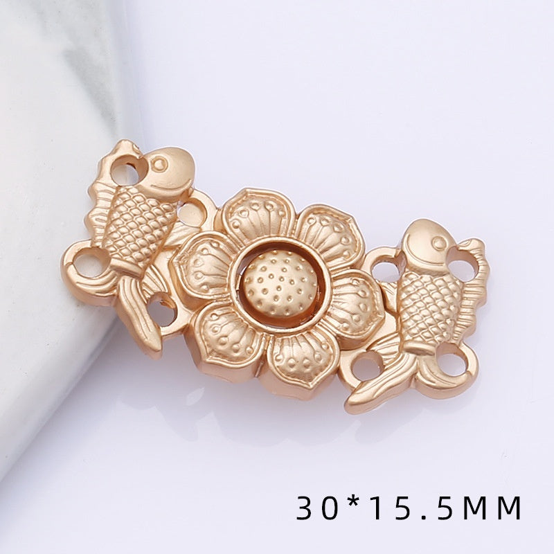 shizihong Hanfu child metal plate national Tang shawl button retro cheongsam Chinese dress decoration button-128