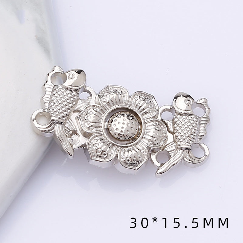 shizihong Hanfu child metal plate national Tang shawl button retro cheongsam Chinese dress decoration button-128