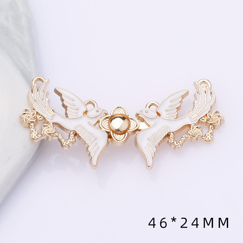 shizihong Hanfu child metal plate national Tang shawl button retro cheongsam Chinese dress decoration button-128