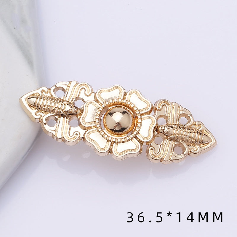 shizihong Hanfu child metal plate national Tang shawl button retro cheongsam Chinese dress decoration button-128