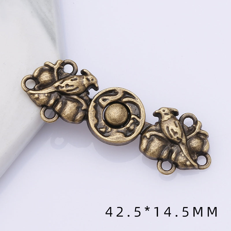 shizihong Hanfu child metal plate national Tang shawl button retro cheongsam Chinese dress decoration button-128
