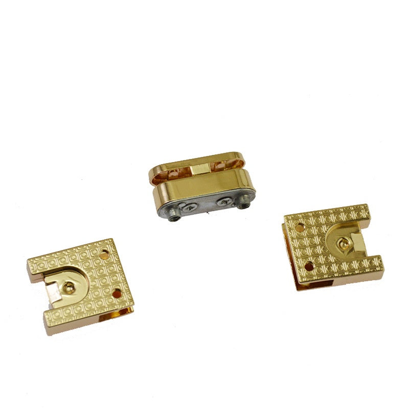Ladies handbag usage retangular bag lock metal briefcase locks and clasps for purse usage also ok-128