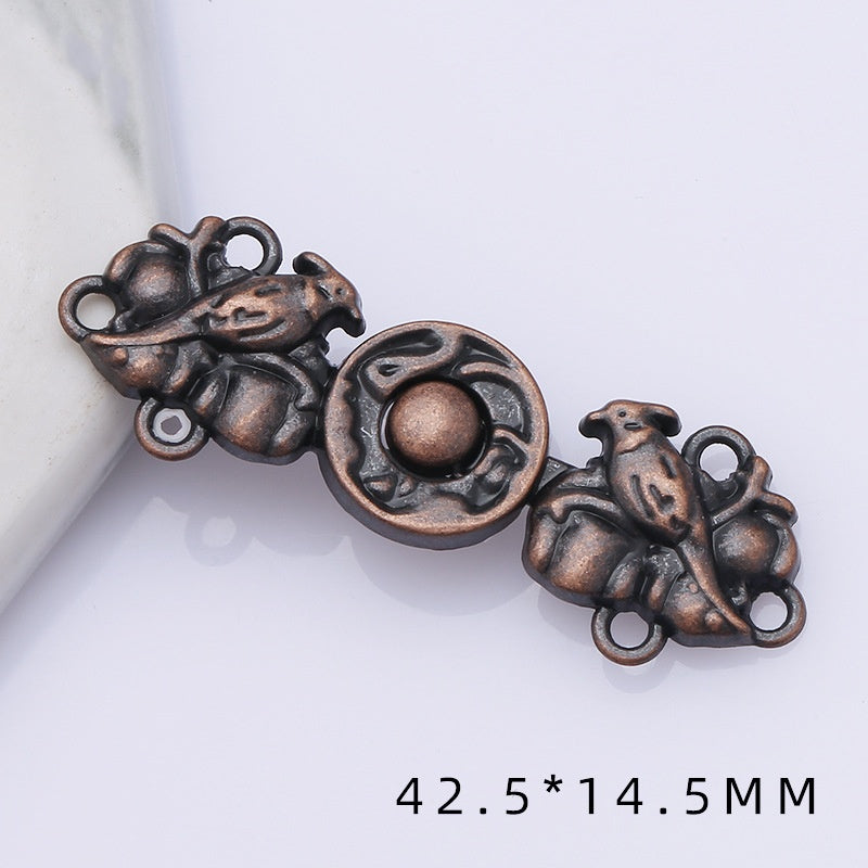 shizihong Hanfu child metal plate national Tang shawl button retro cheongsam Chinese dress decoration button-128