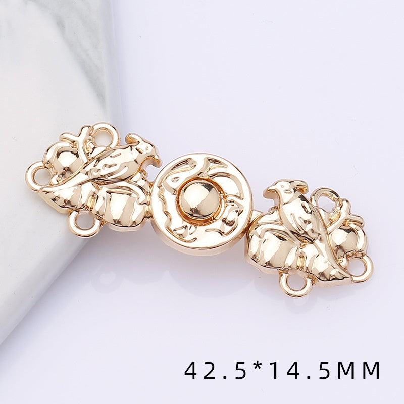shizihong Hanfu child metal plate national Tang shawl button retro cheongsam Chinese dress decoration button-128