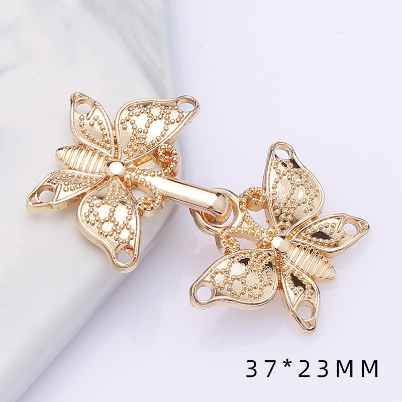 shizihong Hanfu child metal plate national Tang shawl button retro cheongsam Chinese dress decoration button-128