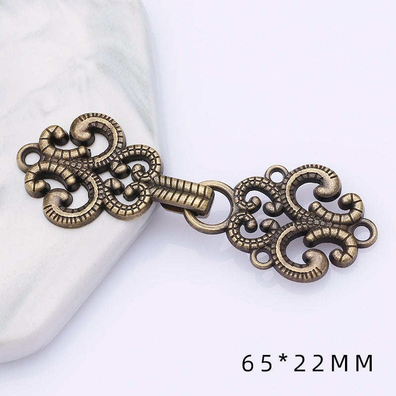 shizihong Hanfu child metal plate national Tang shawl button retro cheongsam Chinese dress decoration button-128