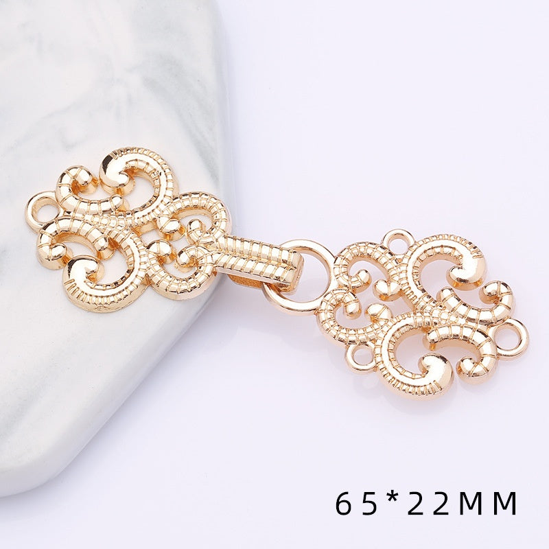 shizihong Hanfu child metal plate national Tang shawl button retro cheongsam Chinese dress decoration button-128