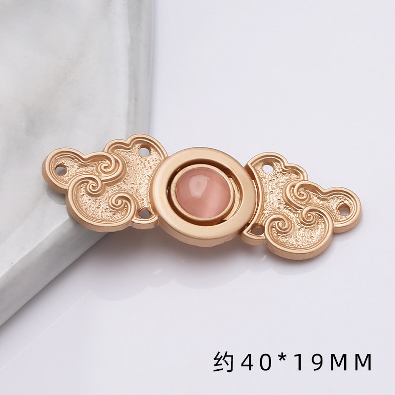 shizihong Hanfu child metal plate national Tang shawl button retro cheongsam Chinese dress decoration button-128