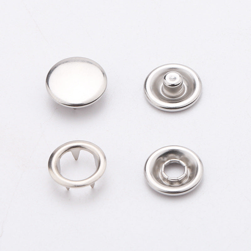 Factory Supply 9.5mm/11mm Copper Prong Press Studs No Sew Hollow Metal Snaps Buttons Fasteners for Clothes Baby Diaper-184