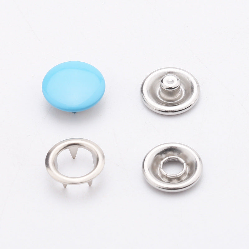 Factory Supply 9.5mm/11mm Copper Prong Press Studs No Sew Hollow Metal Snaps Buttons Fasteners for Clothes Baby Diaper-184