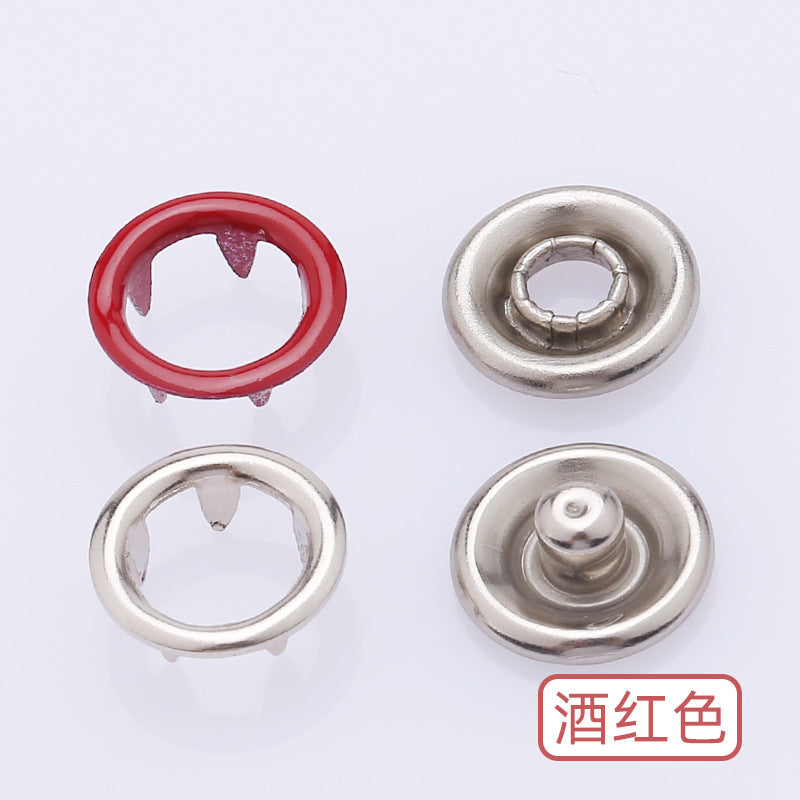 Wholesale Eco-Friendly Copper Hollow Five-Claw Round Type Press Buttons High Quality Child Invisible Snap Buttons-129