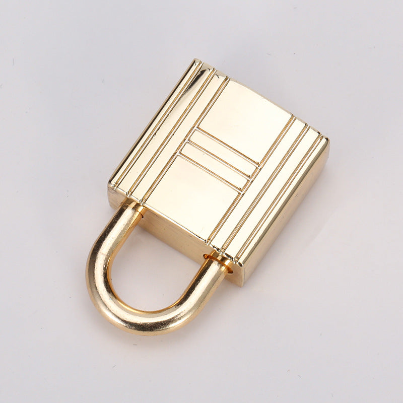 Zinc alloy light gold small key lock hand bag accessory for purse-13