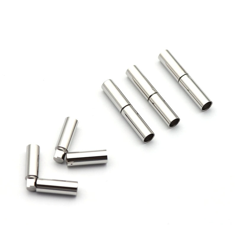 Customized 316L stainless steel jewelry clasp 1mm 2mm 4mm gold black silver round bayonet clasp-13