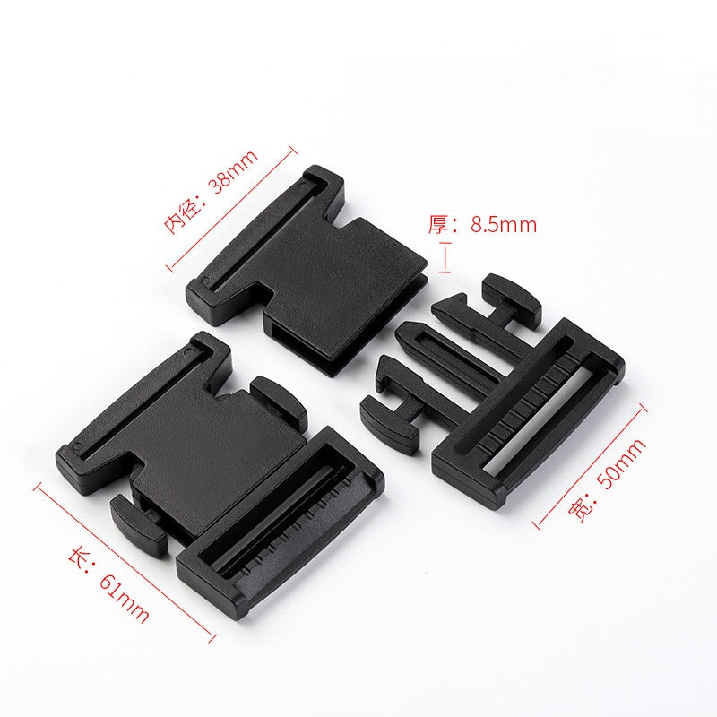 Black Plastic Side Release Fasteners Squeeze Buckle Clips For Webbing Plastic Buckles Bag Accessories-130