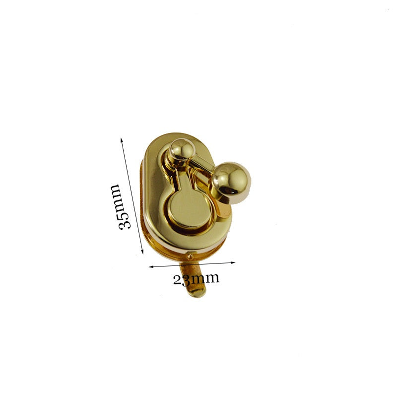 Custom Design Gourd Shape Light Gold Women's Purse Decoration metal bag accessories hardware lock-132