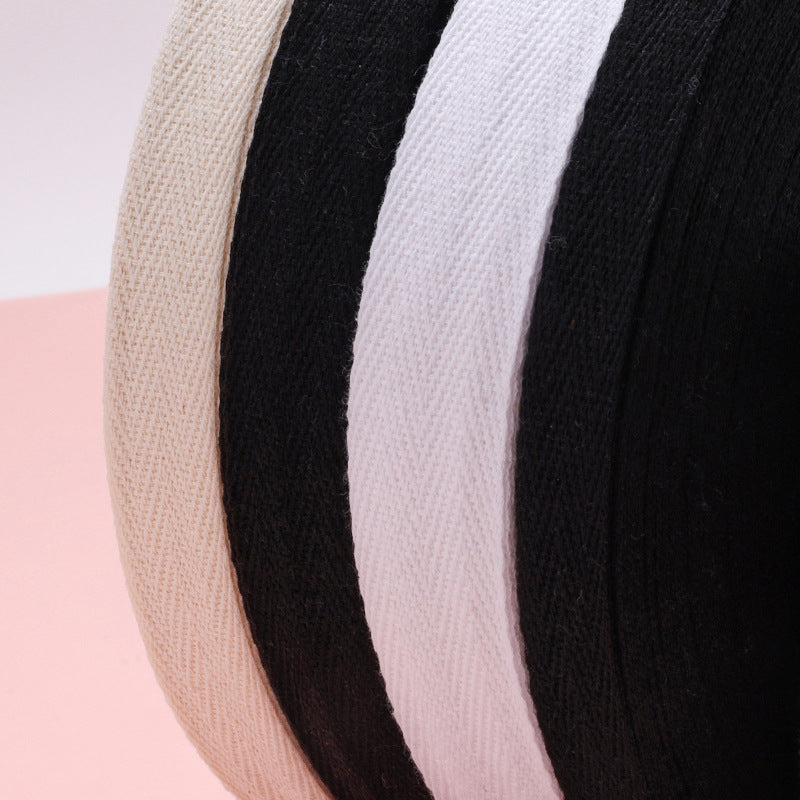 Recycled Cotton Twill Cotton Binding Tape Webbing Herringbone Ribbon Webbing for Clothes Accessories Custom Natural Custom Logo-132