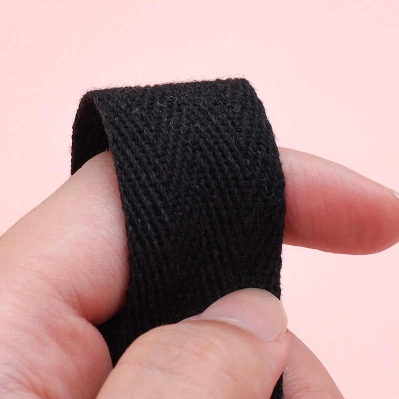 Recycled Cotton Twill Cotton Binding Tape Webbing Herringbone Ribbon Webbing for Clothes Accessories Custom Natural Custom Logo-132