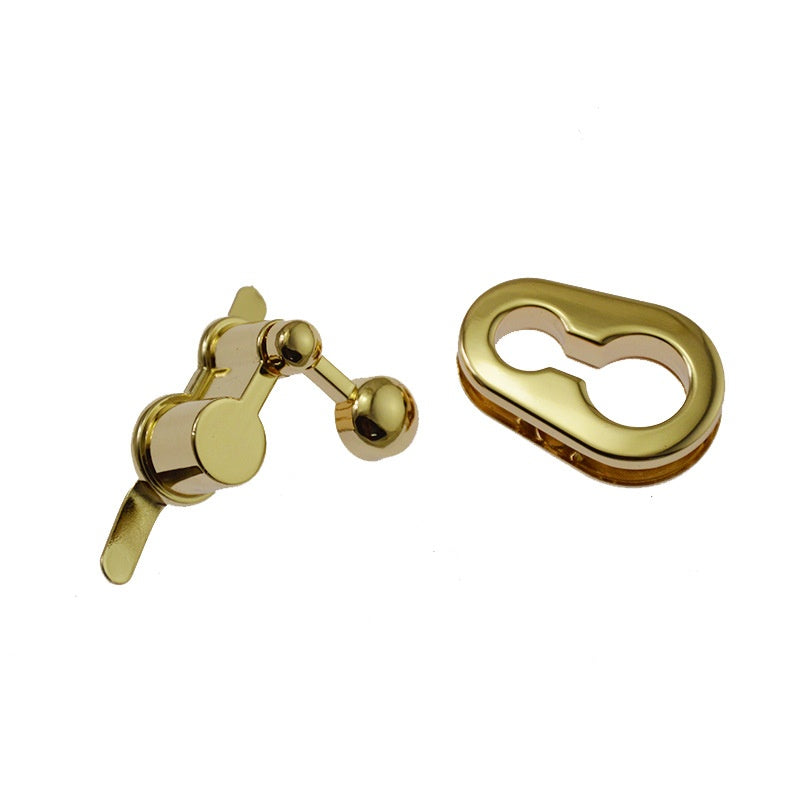 Custom Design Gourd Shape Light Gold Women's Purse Decoration metal bag accessories hardware lock-132