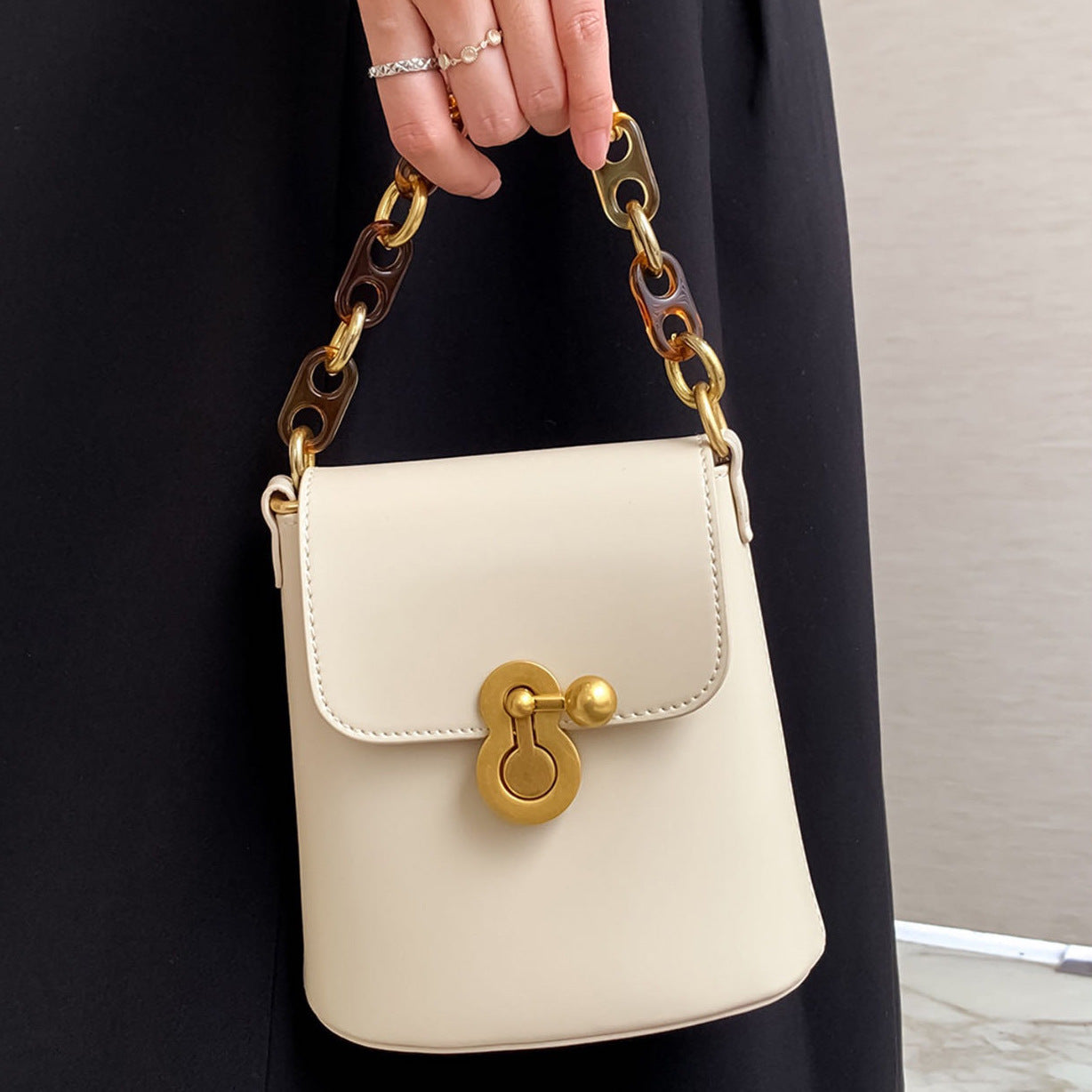 Custom Design Gourd Shape Light Gold Women's Purse Decoration metal bag accessories hardware lock-132