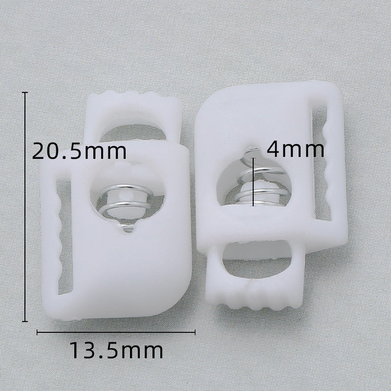 Hot Sale Custom Black Garment Accessories Spring Ending Toggle Lock Clip Sportswear Plastic Cord Toggle Stopper For Rope-133