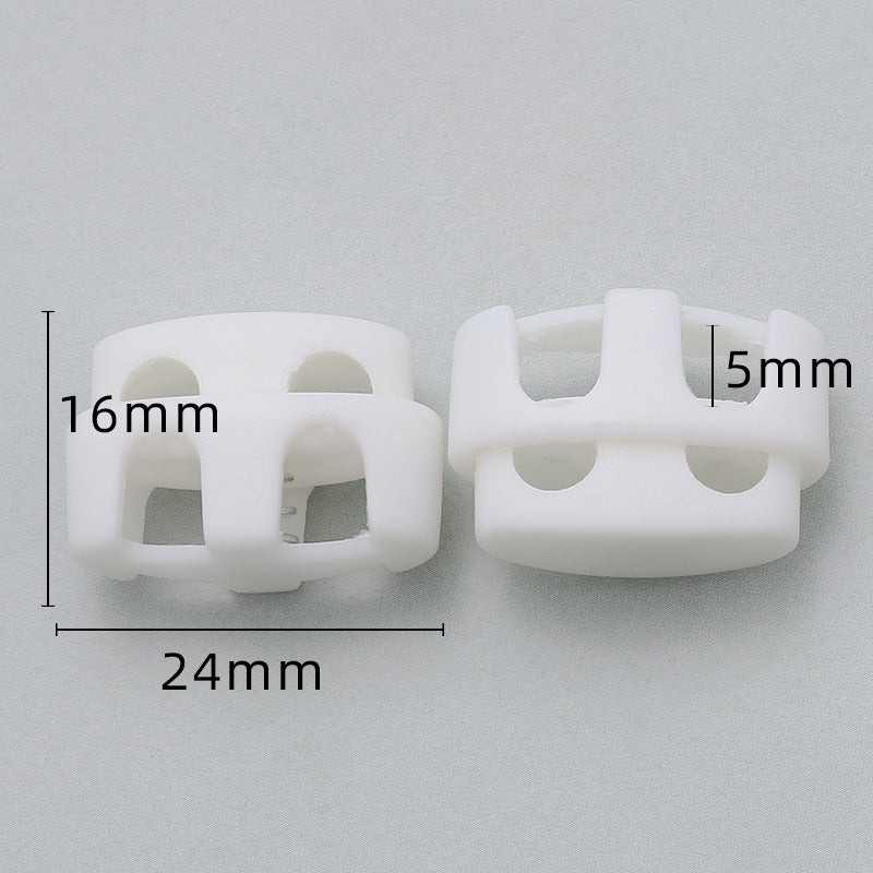 Hot Sale Custom Black Garment Accessories Spring Ending Toggle Lock Clip Sportswear Plastic Cord Toggle Stopper For Rope-133