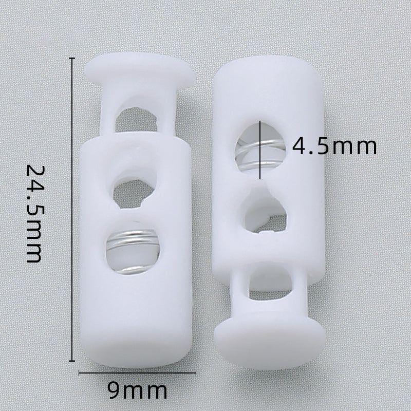 Hot Sale Custom Black Garment Accessories Spring Ending Toggle Lock Clip Sportswear Plastic Cord Toggle Stopper For Rope-133
