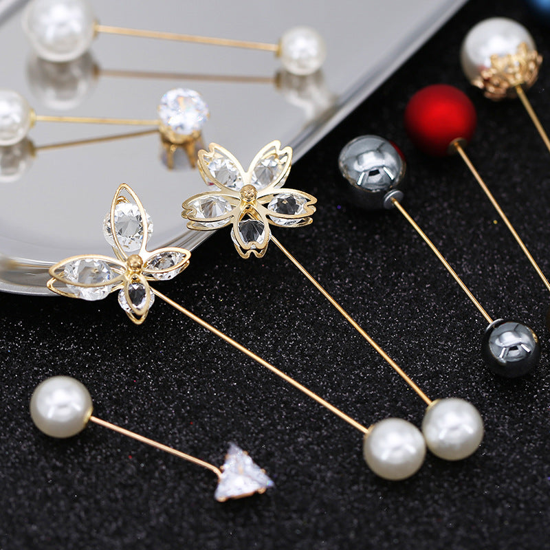 Crystal Wholesale Hot Selling High Quality High-Grade Corsage PearlSecure the Pin to Prevent Exposure Brooch-134