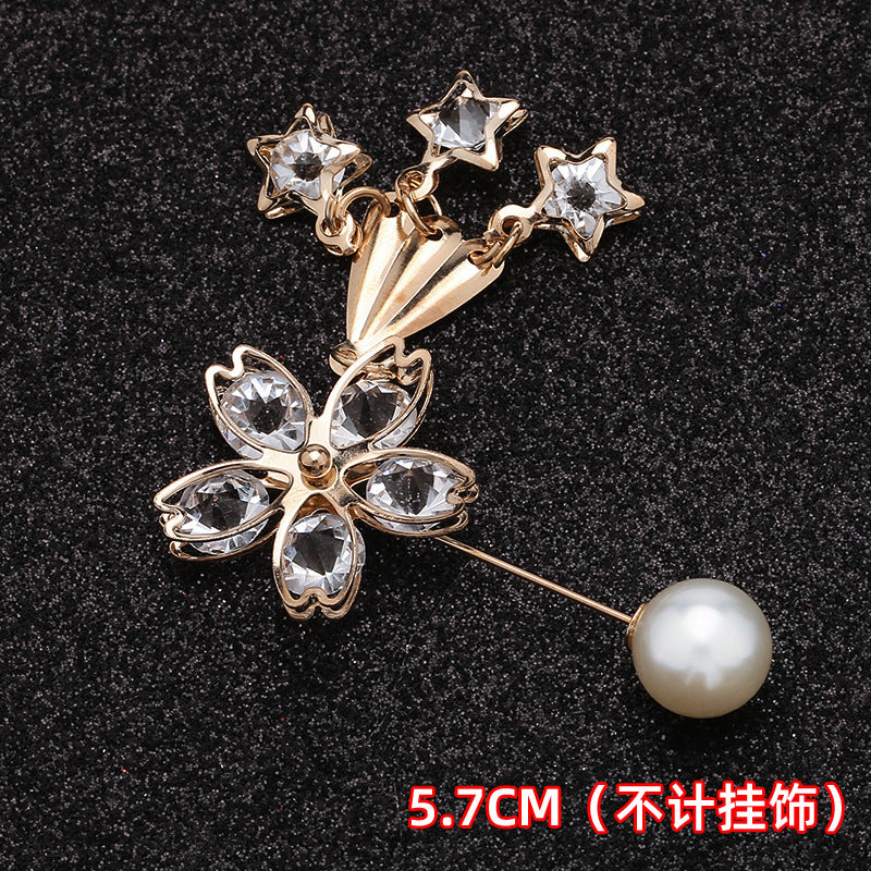 Crystal Wholesale Hot Selling High Quality High-Grade Corsage PearlSecure the Pin to Prevent Exposure Brooch-134