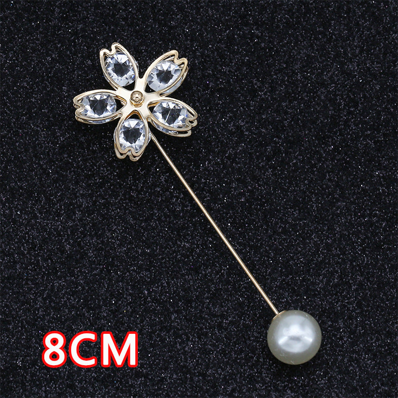 Crystal Wholesale Hot Selling High Quality High-Grade Corsage PearlSecure the Pin to Prevent Exposure Brooch-134