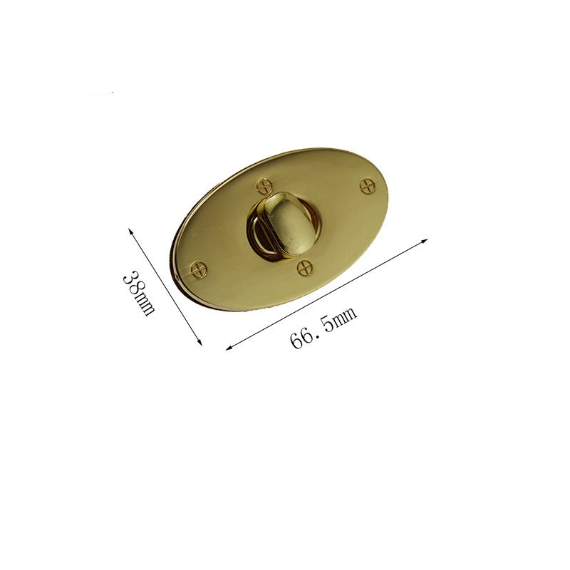 Wholesale oval shape die cast metal turn lock hardware handbag accessories high quality oval twist turn lock-137