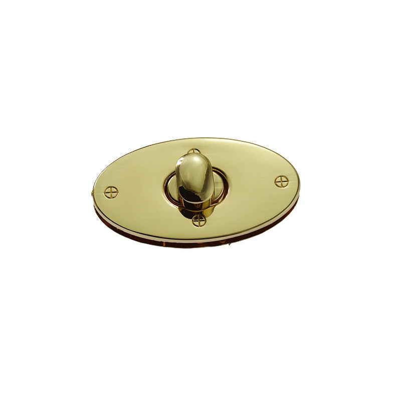 Wholesale oval shape die cast metal turn lock hardware handbag accessories high quality oval twist turn lock-137