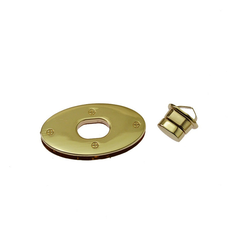 Wholesale oval shape die cast metal turn lock hardware handbag accessories high quality oval twist turn lock-137