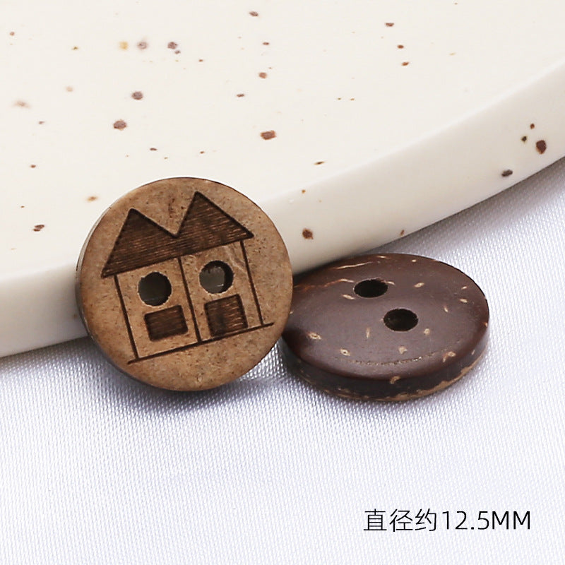 Stock Garment Accessories Sewing Coconut Button Natural Coconut Buttons-61