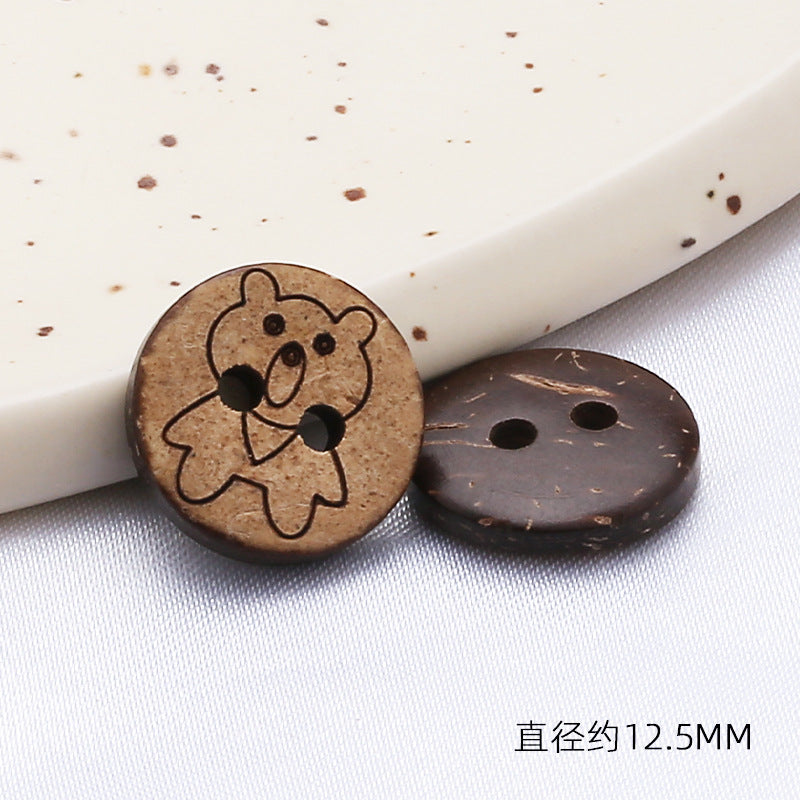 Stock Garment Accessories Sewing Coconut Button Natural Coconut Buttons-61