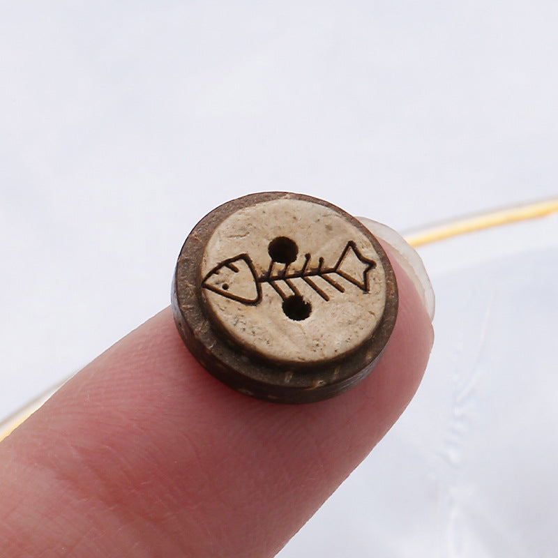 Stock Garment Accessories Sewing Coconut Button Natural Coconut Buttons-61