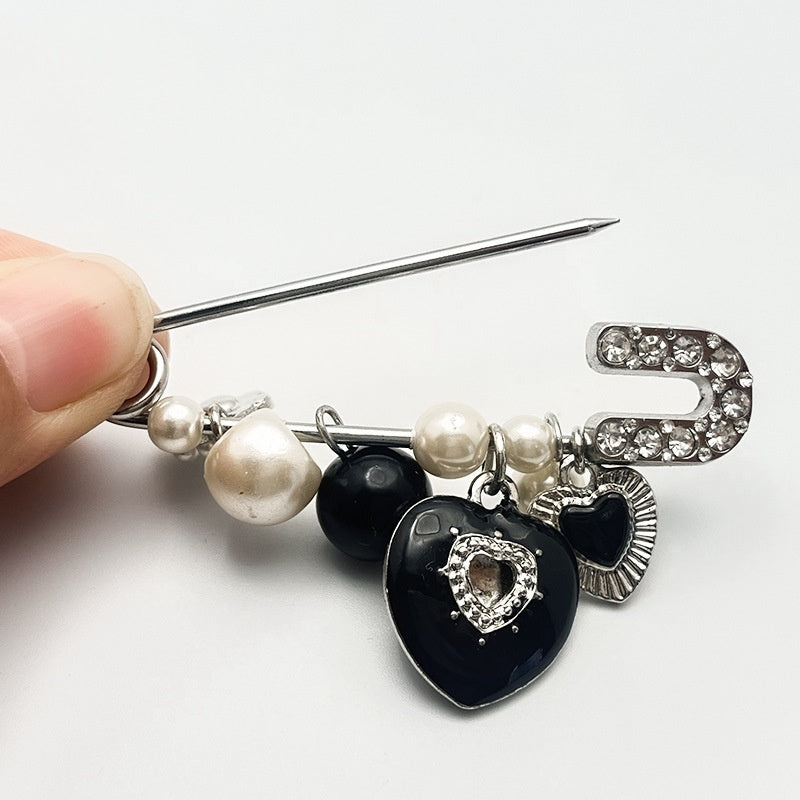 Womens Vintage Hijab Channel Pins Fashion Safety Wedding Flower Brooches Set Brooch Pin Women-126