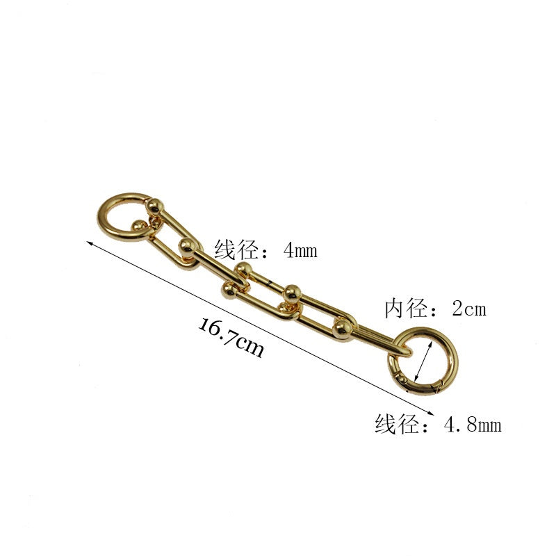 Bag Part Accessories DIY Handbag Hardware Square Buckle Chain Purse Extend Straps Handle-139