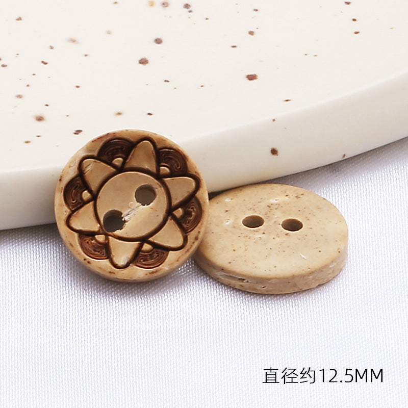 Stock Garment Accessories Sewing Coconut Button Natural Coconut Buttons-61
