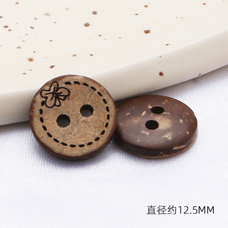 Stock Garment Accessories Sewing Coconut Button Natural Coconut Buttons-61