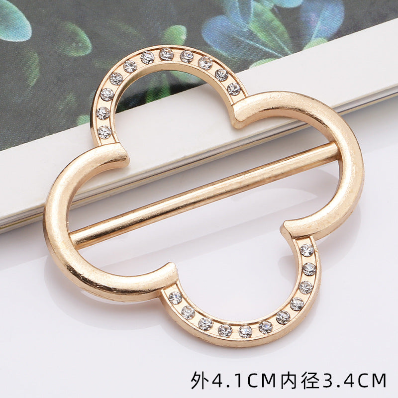 Fashion Custom Shapes Round Crystal Glass Rhinestone Belt Shoe Buckles Women Plastic Slides Jewelry for Clothing Decoration-14