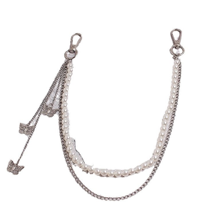 Hip Hop Punk Hollow Out Cross Skull Pendant Chain Double-layer Jeans Trousers Chains Fashion Jewelry-14