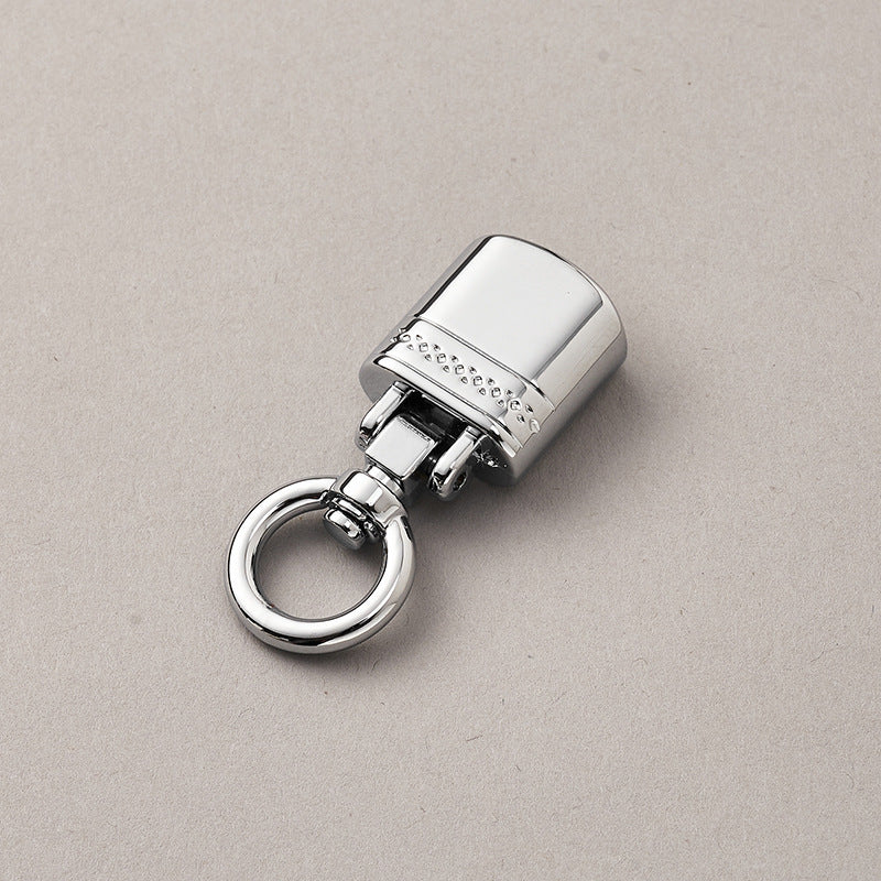 Keychain Keyring PU Leather accessories snap hooks with Key ring personalized promotional metal keychain-14