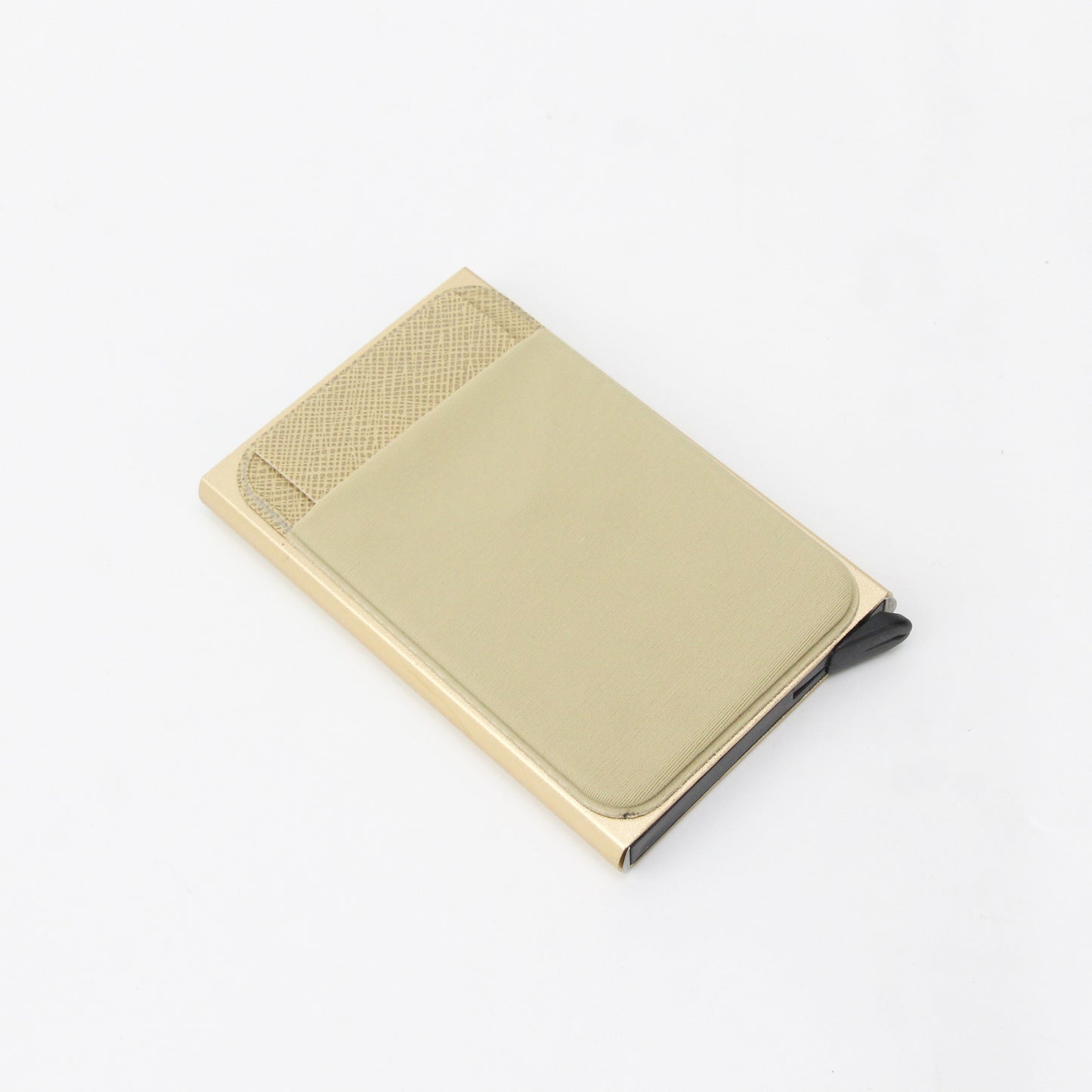 Men's PU Automatic Pop-up Card Holder with Aluminum Box RFID Metal European and American Style Card Case