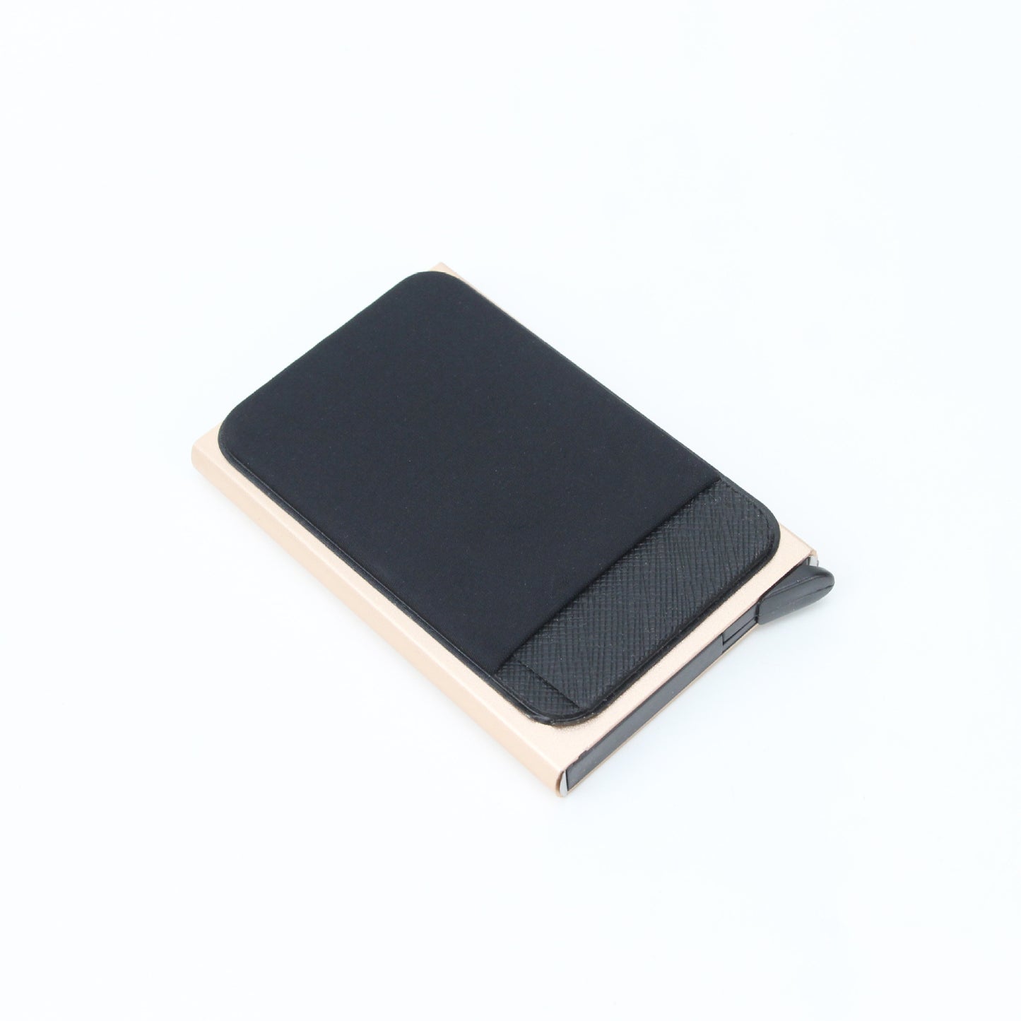 Men's PU Automatic Pop-up Card Holder with Aluminum Box RFID Metal European and American Style Card Case