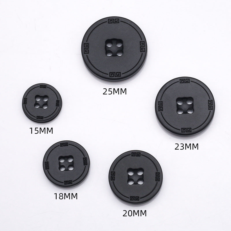 Custom Eco Friendly Wide Thin Edge Chef Jacket Buttons Fire Resistant Recycle Buttons for Clothing-147