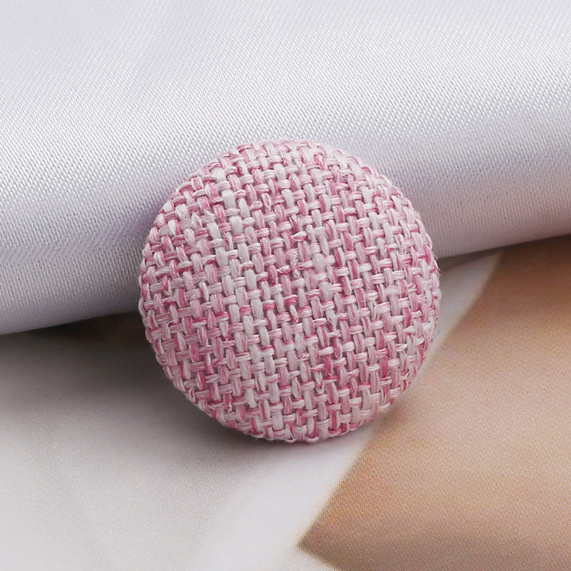 Wholesale custom high quality sofa accessories Aluminum Cloth Fabric covered shank button-