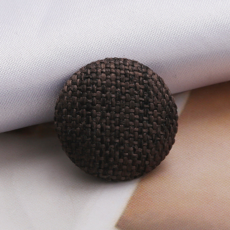 Wholesale custom high quality sofa accessories Aluminum Cloth Fabric covered shank button-