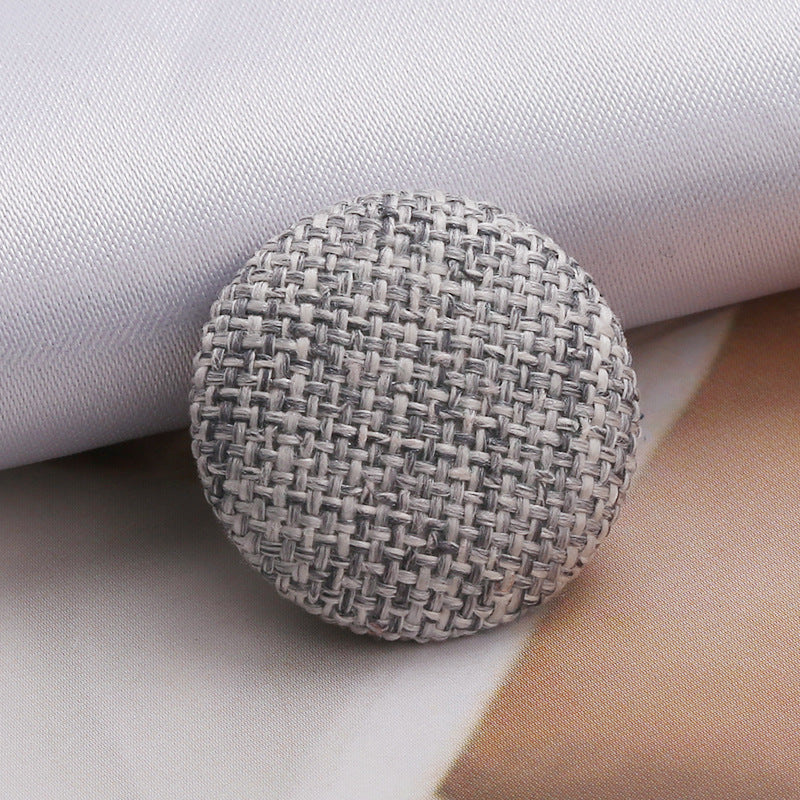 Wholesale custom high quality sofa accessories Aluminum Cloth Fabric covered shank button-