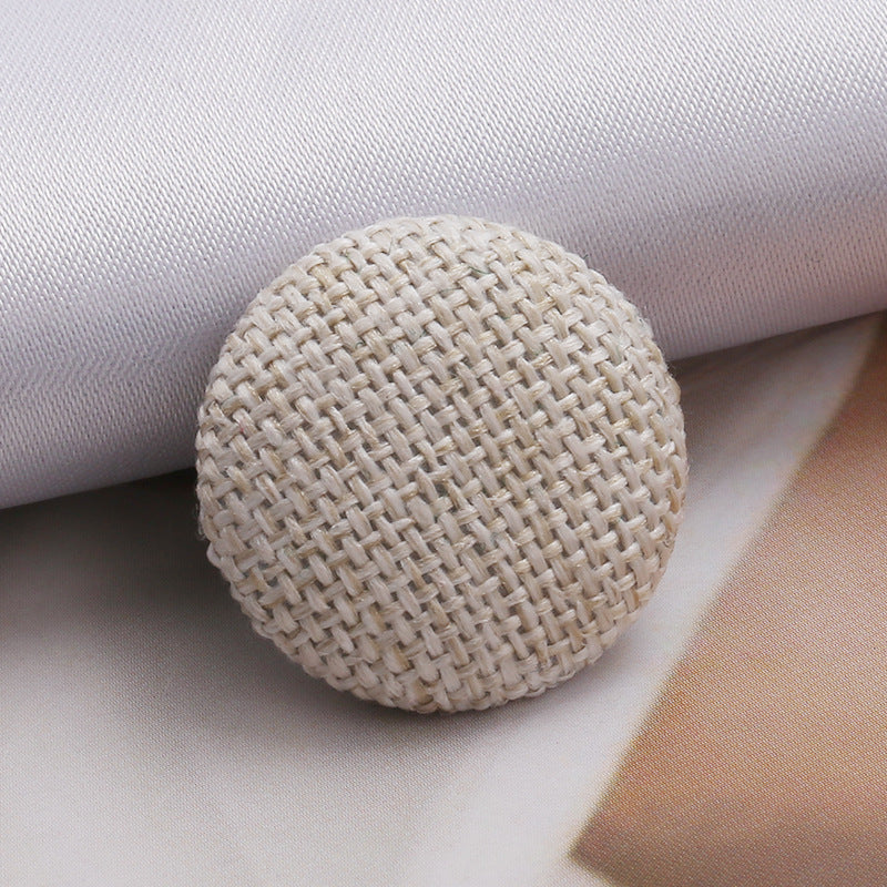 Wholesale custom high quality sofa accessories Aluminum Cloth Fabric covered shank button-