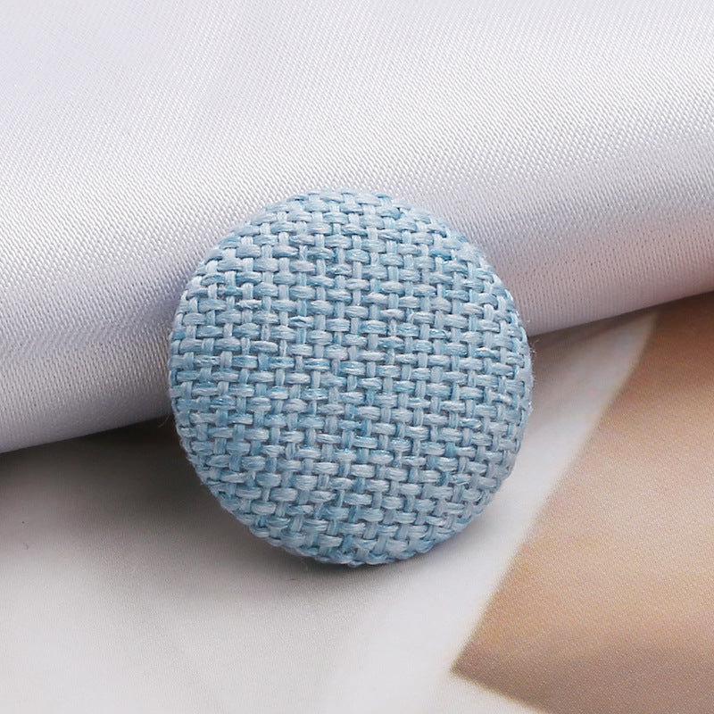 Wholesale custom high quality sofa accessories Aluminum Cloth Fabric covered shank button-